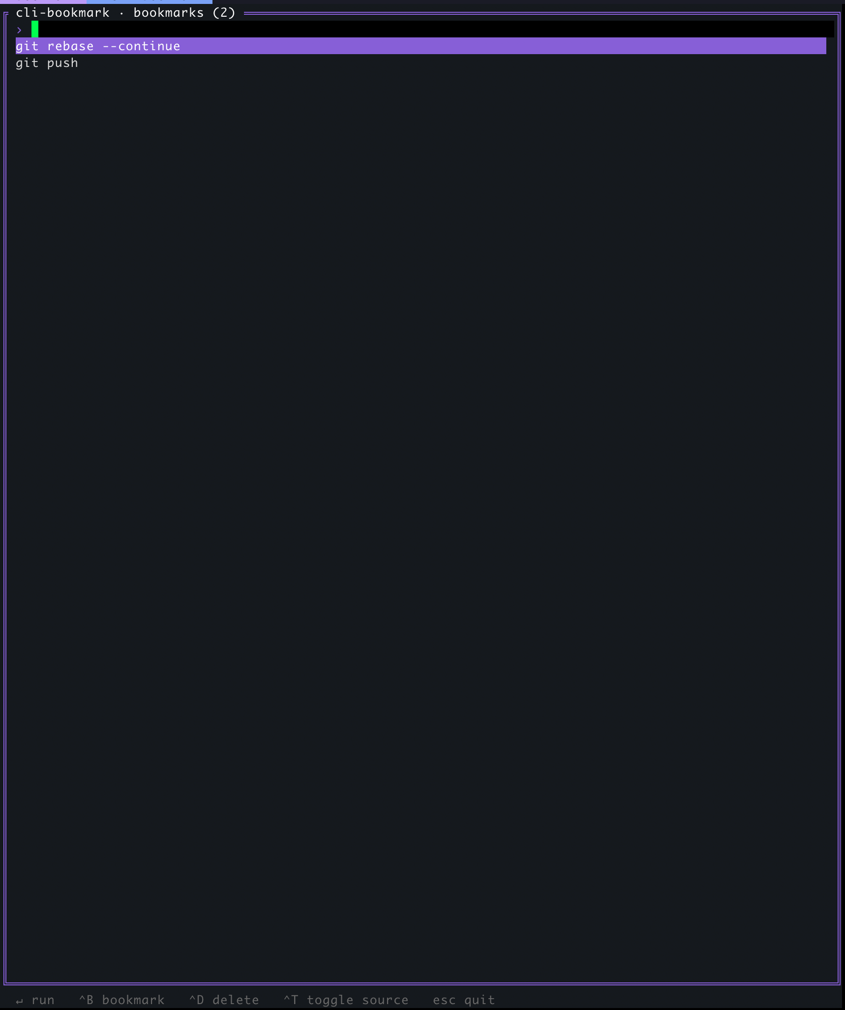 CLI Bookmark