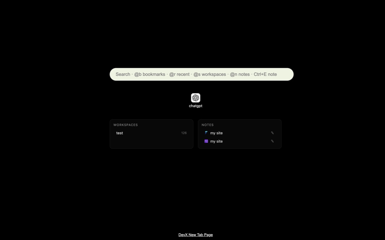 DevX New Tab